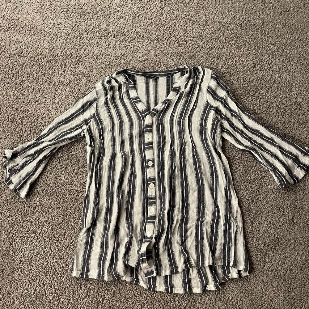 Striped button down shirt